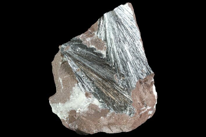 Metallic, Needle-Like Pyrolusite Cystals - Morocco #88935